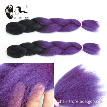 Cheap Price two toned synthetic jumbo braids kinky bulk box braidings
